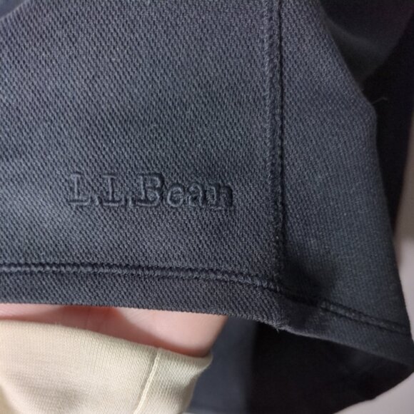 L.L. Bean Men's Midweight Base Layer 1/4 Zip Mockneck Size M Thumbholes Black - Picture 4 of 6